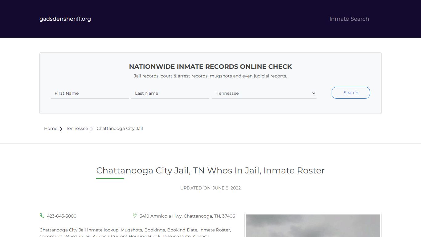 Chattanooga City Jail, TN Inmate Roster, Whos In Jail